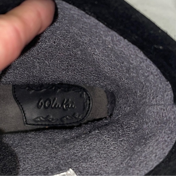 OLUKAI KAPA MOE BLACK SUEDE WITH GLITTER TOE LADIES SIZE 40 / 10 - Picture 9 of 9